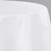 HOUZZKINGZ USA Paper Tablecloths for Round Tables | 82'' - 6 Pack | White Paper Disposable Tablecloth | 3-Ply Premium Paper & Plastic Table Cloths for Parties Disposable, (WPPRTC-6)