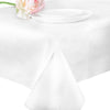 PARTY BARGAINS 5 Disposable Table Covers - 54" X 108", 3 Ply Paper & Plastic White Table Cover