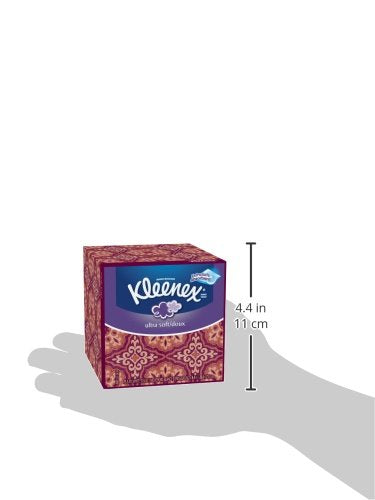 Kleenex Ultra Soft Facial Tissues, Cube Box, 75 Tissues per Cube Box, 18 Packs