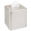 mDesign Steel Square Tissue Box Cover, Modern Facial Tissue Holder for Bathroom Vanity Countertops, Bedroom Dressers, Night Stands, Desks, Office and Tables - Unity Collection - Satin