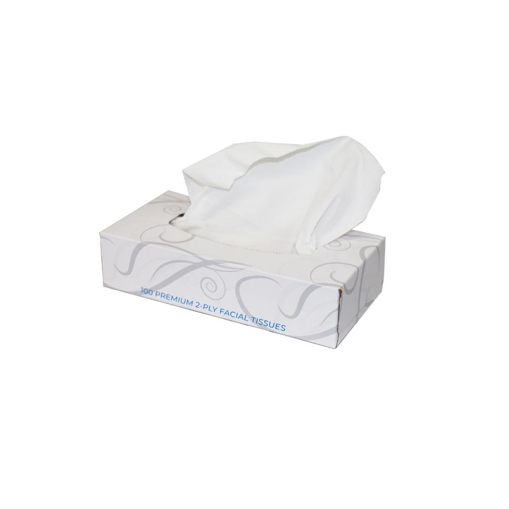 PSBM Ultra Soft Facial Tissues, Bulk Tissues for Business, 1,920 Boxes (100 Tissues per Box - 192,000 Tissues Total) Full Pallet