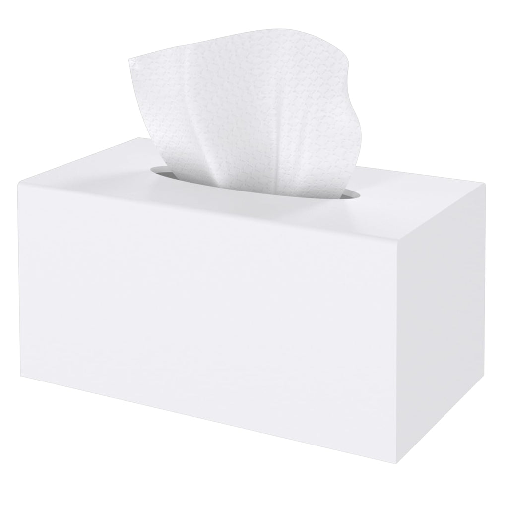 SILUT Matte White Rectangular Extra Large Acrylic Tissue Box Cover