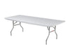Kwik-Covers 6' Rectangle Plastic Table Covers 30" x 72", Bundle of 5 (White)