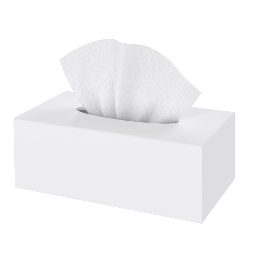 SILUT Matte White Rectangle Acrylic Tissue Box Cover
