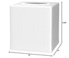 Monarch Abode Tissue Box Cover Square – Hand Hammered White Metal Tissue Holder Box for Bathroom Accessory, Aesthetic Decorative Facial Napkin Cube for Modern Home Decor