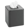 mDesign Metal Square Tissue Box Cover, Modern Facial Paper Holder - Accessories for Bathroom Vanity Countertop, Bedroom Dresser, Night Stand, Desk, Office, End Table - Unity Collection - Graphite Gray