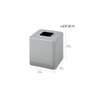 mDesign Metal Square Tissue Box Cover, Modern Facial Paper Holder - Accessories for Bathroom Vanity Countertop, Bedroom Dresser, Night Stand, Desk, Office and End Table - Unity Collection - Gray