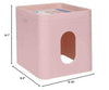 IDesign Facial Tissue Box Cover for Bathroom and Vanity Countertops, 6.1" x 5.15" x 5.4", The Cade Collection, Blush