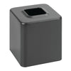 mDesign Metal Square Tissue Box Cover, Modern Facial Paper Holder - Accessories for Bathroom Vanity Countertop, Bedroom Dresser, Night Stand, Desk, Office, End Table - Unity Collection - Graphite Gray