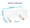 YoBa Thick Acrylic Tissue Box Holder Rectangular Clear Tissue Box Dispenser with Gold Plated Aluminum Legs for Bathroom, Kitchen, Bedroom, Office, Hotels and Restaurant