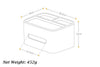Multifunction Rectangular Tissue Holder Cover Case Facial Tissue Paper Box Napkins Dispenser Container Stylish Remote Control Desk Storage for Living Room Bedroom Dressers Home Office (Grey)
