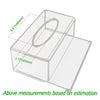 Square Clear Acrylic Tissue Box, Box Covers Rectangular, Bathroom Facial Napkin Box Holders, Table Clear Dryer Sheet Dispenser for Bathroom, Kitchen and Cars
