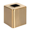mDesign Metal Square Tissue Box Cover, Modern Facial Paper Holder - Accessories for Bathroom Vanity, Bedroom Dresser, Night Stand, Desk, Office, End Table - Unity Collection - 2 Pack - Soft Brass