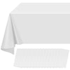 16 Pack White Plastic Tablecloth for Rectangle Tables, Premium Decorative White Disposable Table Cloths for Parties, Bulk Rectangle Party Table Cover for Birthday, Wedding, Anniversary, 54 x 108 Inch