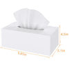 SILUT Matte White Rectangle Acrylic Tissue Box Cover