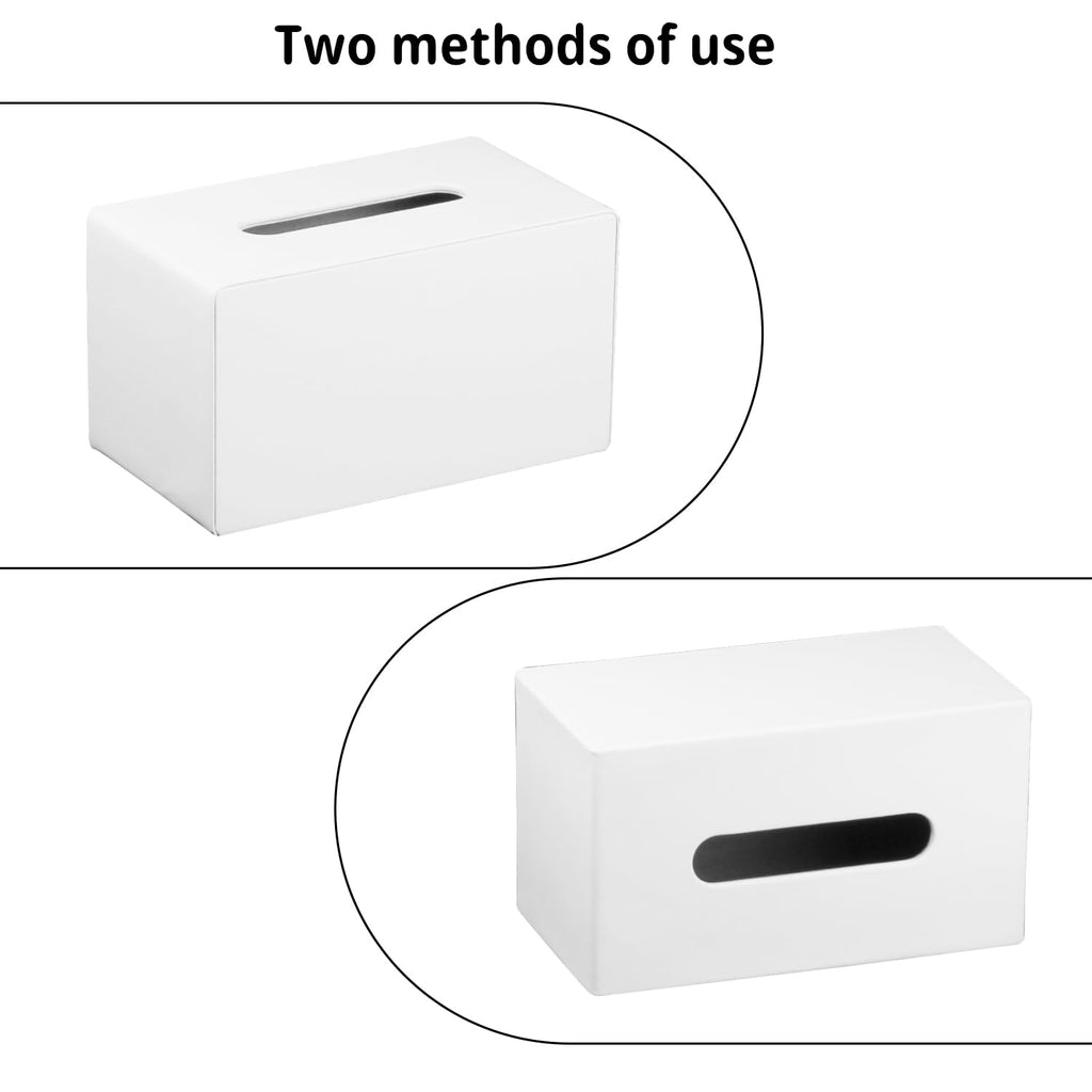 Extra Large Tissue Box Cover with Storage Tray,Rectangle Tissue Box Holder