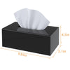 SILUT Shiny Black Rectangle Acrylic Tissue Box Cover