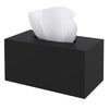 SILUT Tissue Box Cover Rectangular, Extra Large Tissue Box Cover, Plus Size Tissue Box Holder, Acrylic Tissue Holder for Bathroom, Restaurant, Kitchen - Matte Black, 9.85x5.1x5.28''