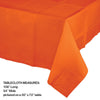 Touch of Color Paper Tablecloth, Poly Liner, Orange, 54 x 108 in, 3 ct