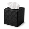 Monarch Abode Tissue Box Cover Square – Hand Hammered Black Metal Tissue Holder Box for Bathroom Accessory, Aesthetic Decorative Facial Napkin Cube for Modern Home Decor