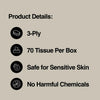 Green Generation Bamboo Facial Tissues Cube Boxes - 3-Ply, 70 Sheets/Box, 12 Multicolor Face Tissue Boxes, 840 Unscented Organic Soft Paper Facial Tissuefor Daily Use - Hypoallergenic,FSC Certified
