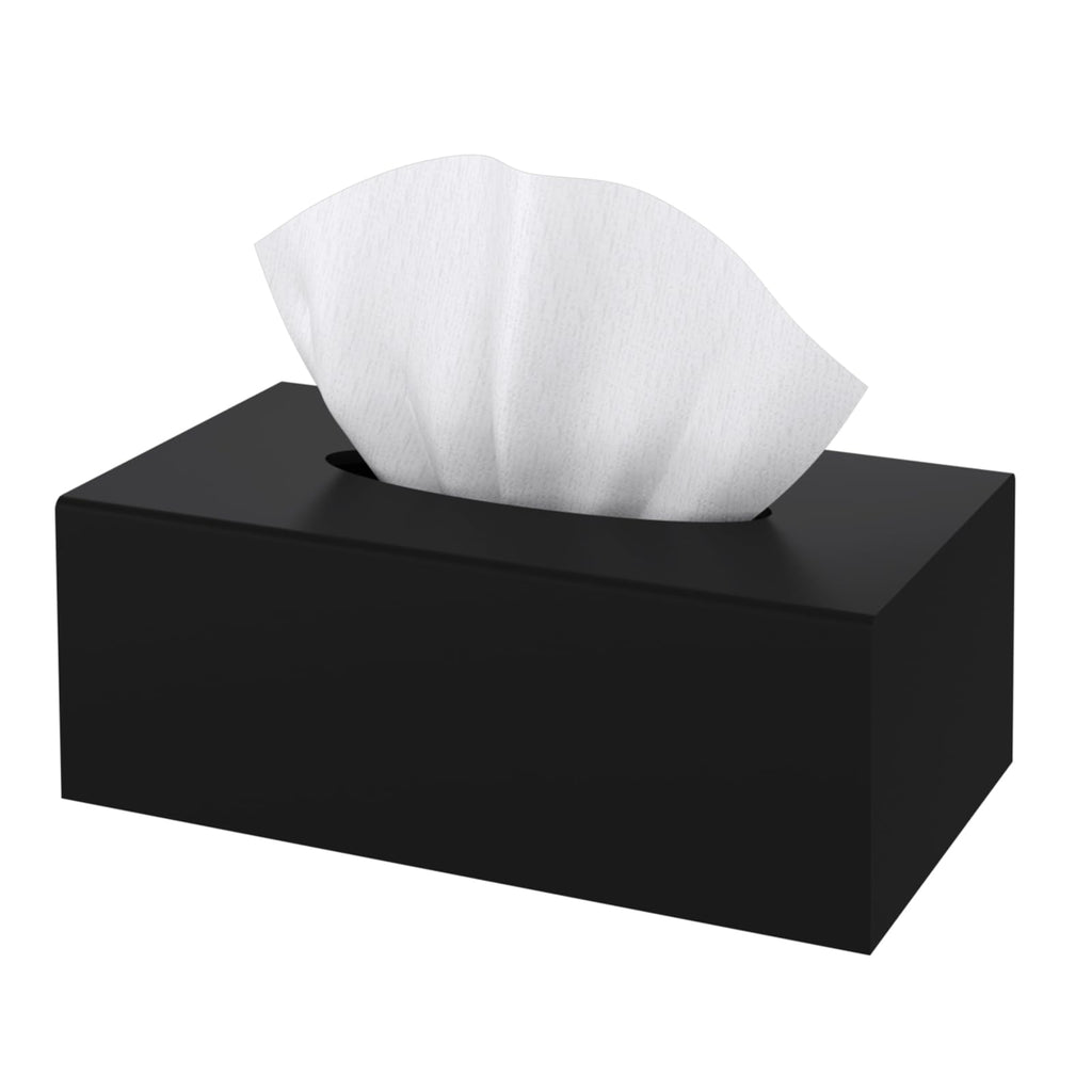 SILUT Matte Black Rectangle Acrylic Tissue Box Cover