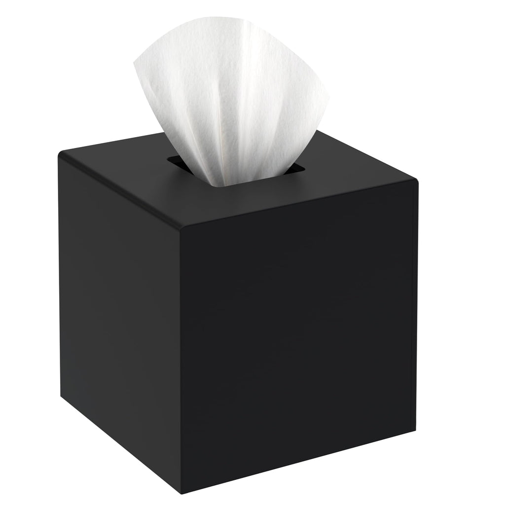SILUT Matte Black Square Acrylic Tissue Box Cover