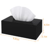 SILUT Matte Black Rectangle Acrylic Tissue Box Cover