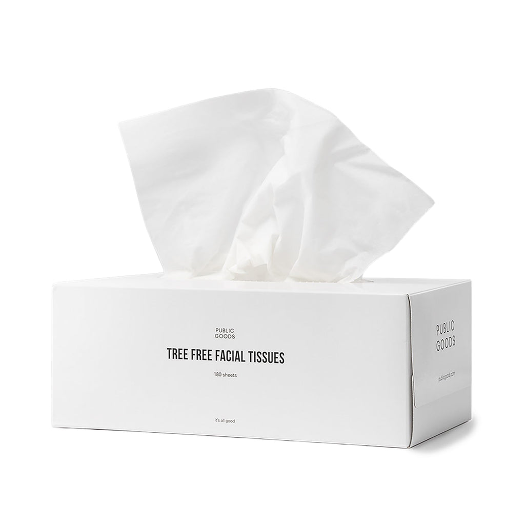 Public Goods Tree-Free Facial Tissues | 2-Ply | 180 Sheets per Box