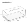 FEMELI Acrylic Tissue Box,Clear Facial Tissue Holder Case Dispenser Napkin Organizer for Bathroom Kitchen Bedroom Office