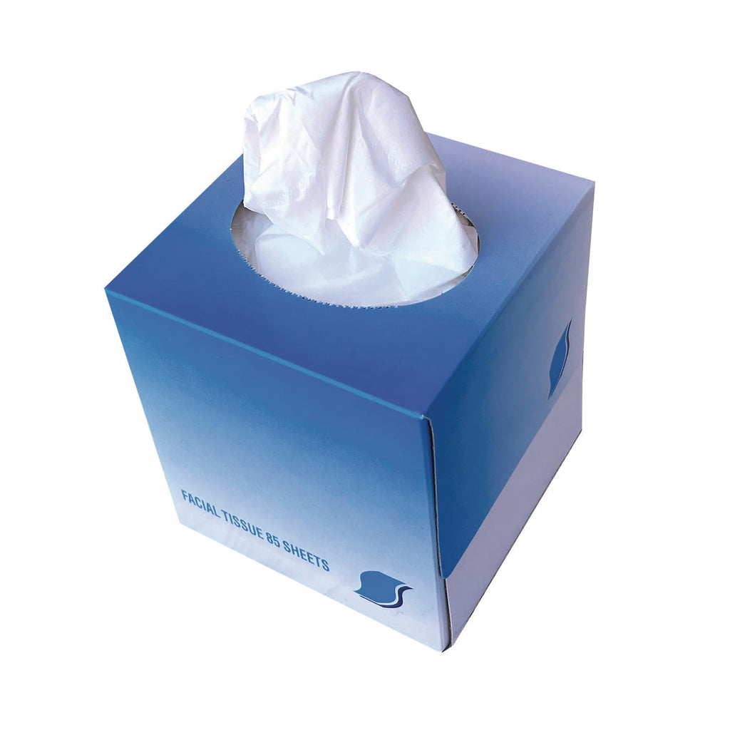 GEN 852D Facial Tissue Cube Box, 2-Ply, White, 85 Sheets/Box, 85 per Box (Case of 36 Boxes)