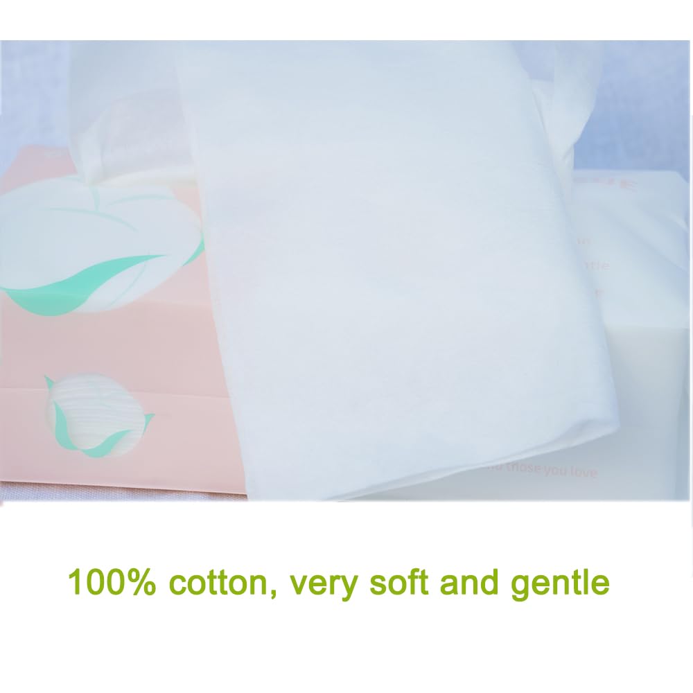 Careboree 100% Cotton Soft Dry Baby Wipes, Multipurpose Tissues, 200 Counts