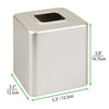 mDesign Steel Square Tissue Box Cover, Modern Facial Tissue Holder for Bathroom Vanity Countertops, Bedroom Dressers, Night Stands, Desks, Office and Tables - Unity Collection - Satin