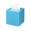 Tissue Box Cover, Square Plastic Tissue Box Holder with Anti Slip Base, Modern Decor Facial Napkin Holder for Bathroom Vanity Countertop, Bedroom Dresser, Night Stand, Parlors, Offices, Blue