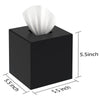SILUT Matte Black Square Acrylic Tissue Box Cover
