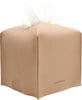 Carrot’s Den PU Leather Tissue Box Cover Holder, Bathroom Decor, Beige