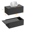 FEMELI Matte Black Long Tissue Boxs Covers Holder Rectangular Acrylic Home