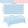 JCTHKUKU 2 Pack Light Blue Tablecloth Disposable Baby Blue Table Covers 54" x 108" Blue Pastel Table Cloths for Parties Bridal Shower Engagement Wedding Birthday BBQ Picnic Indoors & Outdoors Party