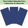 Plastic Navy Blue Tablecloths 3 Pack Disposable Table Covers 54" x 108" Deep Blue Table Cloths PEVA Party Tablecovers for Parties Picnic Birthday Wedding Banquet, Fits 6 to 8 Foot Rectangle Tables