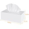 SILUT Shiny White Rectangle Acrylic Tissue Box Cover
