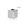 mDesign Metal Square Tissue Box Cover, Modern Facial Paper Holder, Accessories for Bathroom Vanity Countertop, Bedroom Dresser, Night Stand, Desk, Office, End Table, Unity Collection - 2 Pack - Chrome