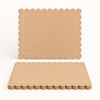 Ur-Way Kraft Paper Placemats Pack: 10 x 14 inch Light Brown Scalloped Edged Disposable Kraft Paper Place Mats for Dining - Perfect for Rustic Farmhouse, Wedding, or Holiday Table Decor