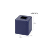 mDesign Metal Square Tissue Box Cover, Modern Facial Paper Holder - Accessories for Bathroom Vanity Countertop, Bedroom Dresser, Night Stand, Desk, Office, End Table, Unity Collection, Matte Navy Blue