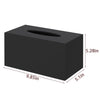 SILUT Tissue Box Cover Rectangular, Extra Large Tissue Box Cover, Plus Size Tissue Box Holder, Acrylic Tissue Holder for Bathroom, Restaurant, Kitchen - Matte Black, 9.85x5.1x5.28''