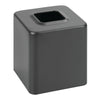 mDesign Metal Square Tissue Box Cover, Modern Facial Paper Holder - Accessories for Bathroom Vanity Countertop, Bedroom Dresser, Night Stand, Desk, Office, End Table - Unity Collection - Graphite Gray