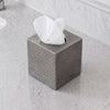 Monarch Abode Tissue Box Cover Square – Hand Hammered Pewter Metal Tissue Holder Box for Bathroom Accessory, Aesthetic Decorative Facial Napkin Cube for Modern Home Decor