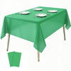Atoplutly 2 Pack Plastic Tablecloths Disposable Plastic Table Cloths Covers for BBQ Picnic Birthday Wedding Parties Waterproof Oil-Proof Cloth Light Weight Green Table Covers 54 x 108 in