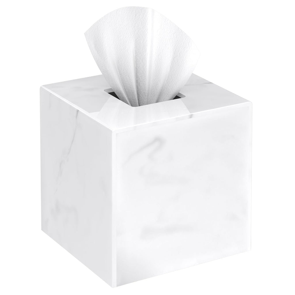 SILUT Square Marble Texture Acrylic Tissue Box Cover