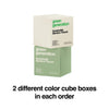 Green Generation Bamboo Facial Tissues Cube Boxes - 3-Ply, 70 Sheets/Box, 12 Multicolor Face Tissue Boxes, 840 Unscented Organic Soft Paper Facial Tissuefor Daily Use - Hypoallergenic,FSC Certified