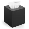 Tissue Box Cover, Square Plastic Tissue Holder with Non-Slip Base, Black